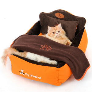 Bed with Double Sided Cushion Washable For Cat Dog