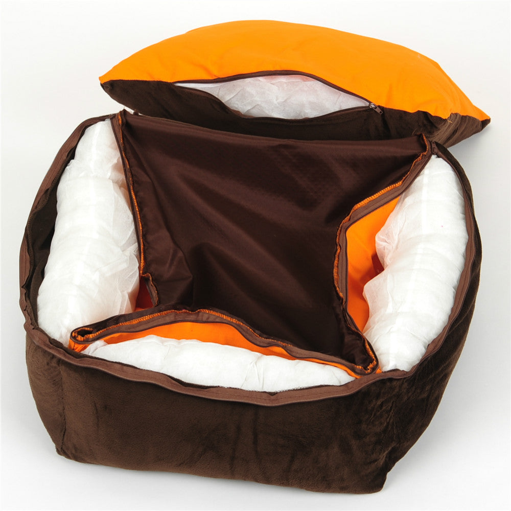 Bed with Double Sided Cushion Washable For Cat Dog