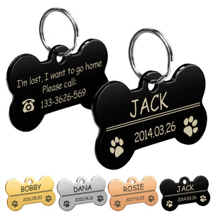 Personalized Dog Cat Tags Engraved ID Name Collar Tag