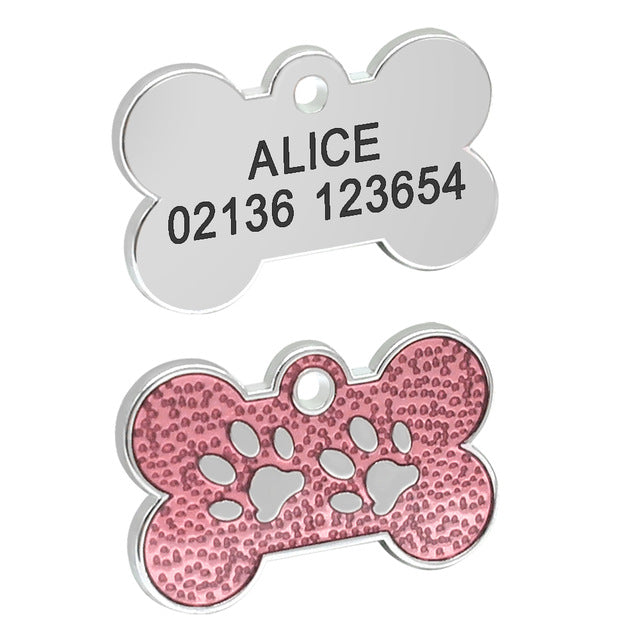 Personalized Dog Cat Tags Engraved ID Name Collar Tag