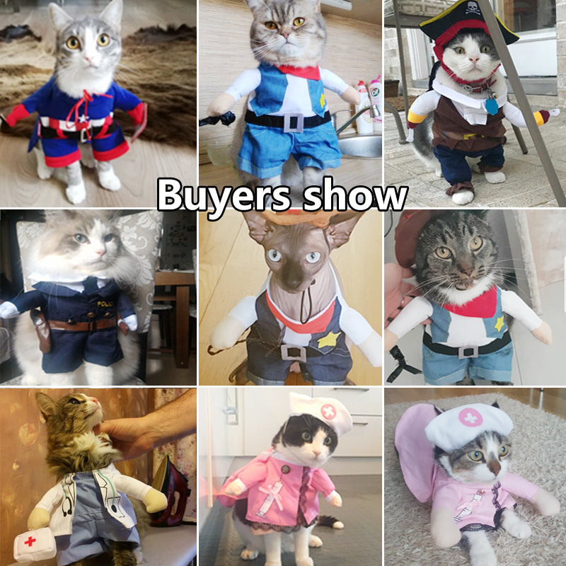 Funny Suit Clothes For Cat